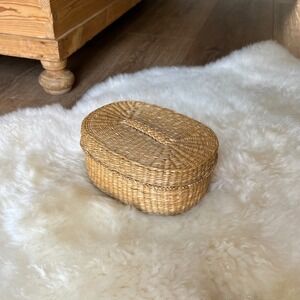 Vintage Lidded Basket